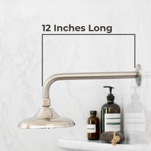 Carregar imagem no visualizador da galeria, 12 in. L-Shaped Shower Head Extension Arm (Brushed Nickel Finish)