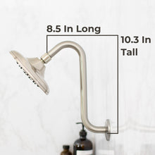 Carregar imagem no visualizador da galeria, 10.5 in. S-Shaped Stainless Steel Shower Head Extension Arm (Brushed Nickel Finish)