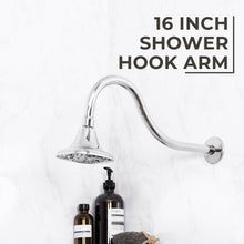 Carregar imagem no visualizador da galeria, 16 in. High-Arc Hook Shower Head Extension Arm (Chrome Finish)