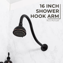 Carregar imagem no visualizador da galeria, 16 in. High-Arc Hook Shower Head Extension Arm (Oil-Rubbed Bronze Finish)