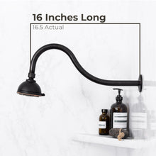 Carregar imagem no visualizador da galeria, 16 in. High-Arc Hook Shower Head Extension Arm (Oil-Rubbed Bronze Finish)