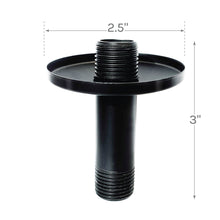 Carregar imagem no visualizador da galeria, 3 in. Shower Arm for Ceiling-Mounted Rainfall Showerhead (Black Finish)