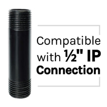 Carregar imagem no visualizador da galeria, 3 in. Shower Arm for Ceiling-Mounted Rainfall Showerhead (Black Finish)