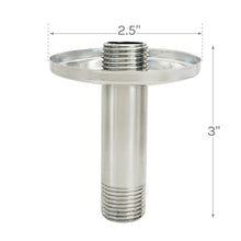 Carregar imagem no visualizador da galeria, 3 in. Shower Arm for Ceiling-Mounted Rainfall Showerhead (Brushed Nickel Finish)