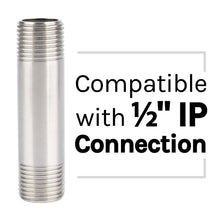 Carregar imagem no visualizador da galeria, 3 in. Shower Arm for Ceiling-Mounted Rainfall Showerhead (Brushed Nickel Finish)