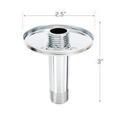 Carregar imagem no visualizador da galeria, 3 in. Shower Arm for Ceiling-Mounted Rainfall Showerhead (Chrome Finish)