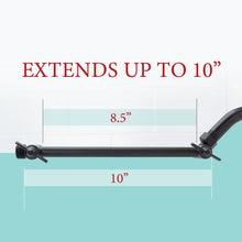 Carregar imagem no visualizador da galeria, 10 in. Solid Brass Shower Head Extension Arm (Black Finish)