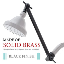 Carregar imagem no visualizador da galeria, 10 in. Solid Brass Shower Head Extension Arm (Black Finish)