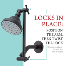 Carregar imagem no visualizador da galeria, 10 in. Solid Brass Shower Head Extension Arm (Black Finish)