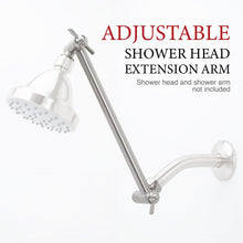 Carregar imagem no visualizador da galeria, 10 in. Solid Brass Shower Head Extension Arm (Stainless Steel Finish)