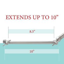 Carregar imagem no visualizador da galeria, 10 in. Solid Brass Shower Head Extension Arm (Stainless Steel Finish)