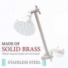 Carregar imagem no visualizador da galeria, 10 in. Solid Brass Shower Head Extension Arm (Stainless Steel Finish)