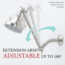 Carregar imagem no visualizador da galeria, 10 in. Solid Brass Shower Head Extension Arm (Stainless Steel Finish)