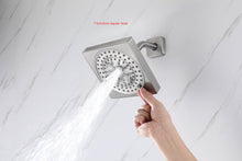 Cargar imagen en el visor de la galería, 12" Brushed Nickel Thermostatic Shower Faucet: 3-Way Control, LED, Bluetooth Music, Regular Head