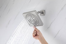 Cargar imagen en el visor de la galería, 12" Brushed Nickel Thermostatic Shower Faucet: 3-Way Control, LED, Bluetooth Music, Regular Head