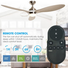Carregar imagem no visualizador da galeria, 56" Bernardino Modern Brushed Nickel DC Motor Downrod Mount Reversible Ceiling Fan with Lighting and Remote Control