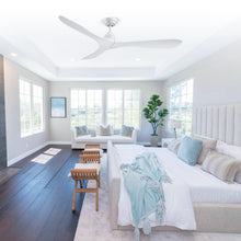 Carregar imagem no visualizador da galeria, 56" Modern DC Motor Downrod Mount Reversible Ceiling Fan with Remote Control