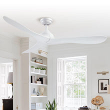 Carregar imagem no visualizador da galeria, 56" Modern DC Motor Downrod Mount Reversible Ceiling Fan with Remote Control