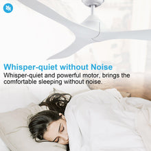 Carregar imagem no visualizador da galeria, 56" Modern DC Motor Downrod Mount Reversible Ceiling Fan with Remote Control