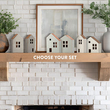 Carregar imagem no visualizador da galeria, Wooden Village Houses, Pick Your Color | Set of 2