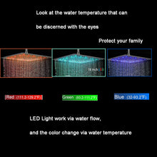 Cargar imagen en el visor de la galería, Chrome Ceiling-Mounted Rainfall Shower Head Two-Way Shower Faucet and Handle Sprayer Included