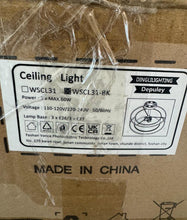 Load image into Gallery viewer, Depuley 15 in. 3-Light Industrial Semi Drum Flush Mount Light, Double Drum Pendant Light