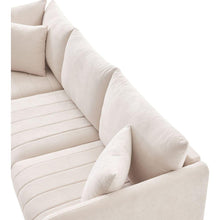 Carregar imagem no visualizador da galeria, 89x79"Modern Sectional Sofa with Vertical Stripes,2 Pillows,5-Seat Couch with Convertible Ottoman,Various Combinations,L-Shape Indoor Furniture for Living Room,Apartment, 3 Colors