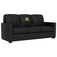 Load image into Gallery viewer, Silver Sofa with LSU Tigers Logo