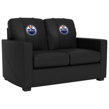 Load image into Gallery viewer, Silver Loveseat with Edmonton Oilers Logo
