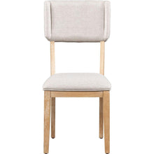 Carregar imagem no visualizador da galeria, Rustic 5-piece Dining Table Set with 4 Upholstered Chairs, 59-inch Rectangular Dining Table with Trestle Table Base, Naural