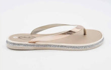 Load image into Gallery viewer, Atalina Sandals Womens Rose Gold Silver Glitter Thong Flip Flop Flat Heel