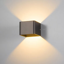 Load image into Gallery viewer, Black/White Outdoor Waterproof Aluminum Cube Shape LED Wall Lamp For Garden
