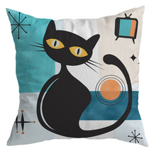 Carregar imagem no visualizador da galeria, Atomic Retro Feline Cushion Cover