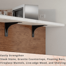 Carregar imagem no visualizador da galeria, Gladiator Low Profile Granite Countertop Brackets