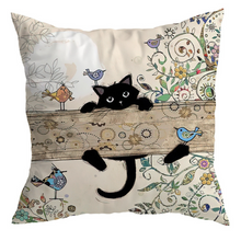 Carregar imagem no visualizador da galeria, Vintage Black Cat Cushion Covers