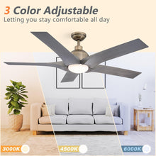 Carregar imagem no visualizador da galeria, 56" Genoa Farmhouse DC Motor Downrod Mount Reversible Ceiling Fan with Lighting and Remote Control