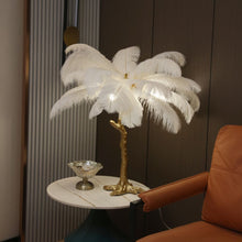 Load image into Gallery viewer, Ostrich Feather Table Lamp