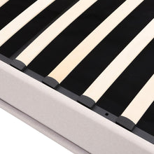 Load image into Gallery viewer, Full Size Upholstered Bed with Hydraulic Storage System and LED Light, Modern Platform Bed with Button-tufted Design Headboard, Beige