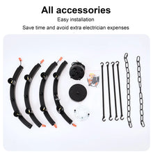 Carregar imagem no visualizador da galeria, 6-Light Wagon Wheel Hanging Lights Modern Chandelier for Living Spaces