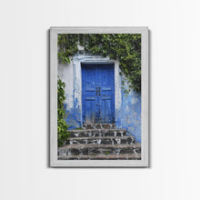Cargar imagen en el visor de la galería, Change2 Mexican Wall Art, Colorful Mexican Door Architecture Painting Framed Canvas Print, Traditional Hacienda Architecture, Ready To Hang