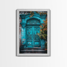 Cargar imagen en el visor de la galería, Change23 Mexican Wall Art, Colorful Mexican Door Architecture Painting Framed Canvas Print, Traditional Hacienda Architecture, Ready To Hang