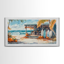 Load image into Gallery viewer, beach Christmas, Christmas beach art, tropical Christmas decor, canvas print, beach Christmas decor, holiday wall art