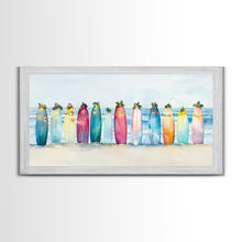 Cargar imagen en el visor de la galería, Christmas beach art, tropical Christmas decor, canvas print, Christmas wall art, beach Christmas decor, holiday wall art