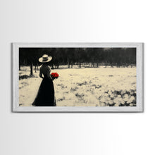 Carregar imagem no visualizador da galeria, Framed Canvas Print misty forest pathway surrounded by vibrant autumn foliage, serene landscape wall art for fall or rustic home decor