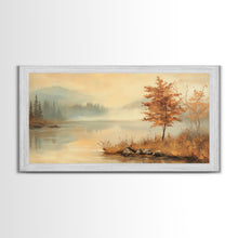Carregar imagem no visualizador da galeria, Fall In The Countryside, Moody Wall Decor, Framed Canvas Print, Seasonal Autumn Decor