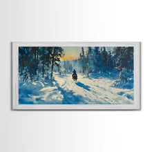 Load image into Gallery viewer, Cowboy And Cattle In Autumn Framed Canvas Print Tall Art Fall Country Landscape Western Home Decor Rustic Farmhouse Wall Art Autumn Gift