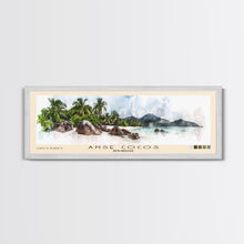 Load image into Gallery viewer, Anse Cocos, Seychelles Watercolor Beach Print, Vacation Gift, Seychelles Wall Art, Beach Painting, Beach Decor, Beach Painting