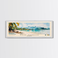 Load image into Gallery viewer, Anse Marron, Seychelles Watercolor Print, Vacation Gift, Seychelles Wall Art, Beach Painting, Beach Decor, Large Wall Art, Wood Frame Art