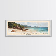 Load image into Gallery viewer, Anse St Jose, Seychelles Watercolor Beach Print, Vacation Gift, Seychelles Wall Art, Beach Painting, Beach Decor, Beach Painting