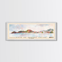 Load image into Gallery viewer, Anse de Grande Saline, St. Barths Watercolor Print, Vacation Gift, St. Barths Wall Art, Beach Painting, Beach Decor, Large Wall Art, Wood Frame Art